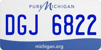 MI license plate DGJ6822