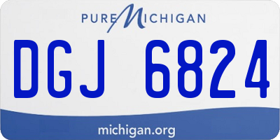 MI license plate DGJ6824