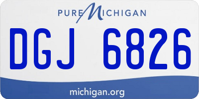 MI license plate DGJ6826