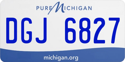 MI license plate DGJ6827