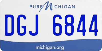 MI license plate DGJ6844