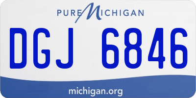 MI license plate DGJ6846