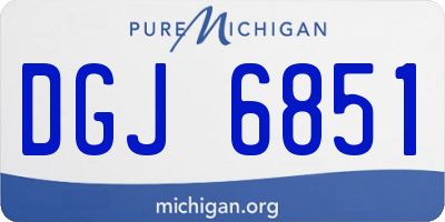 MI license plate DGJ6851