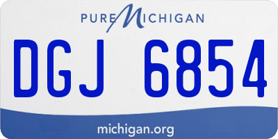 MI license plate DGJ6854