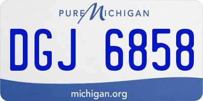 MI license plate DGJ6858
