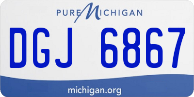MI license plate DGJ6867