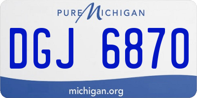 MI license plate DGJ6870