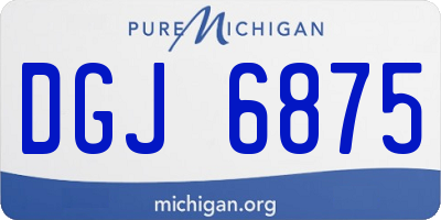 MI license plate DGJ6875