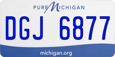 MI license plate DGJ6877