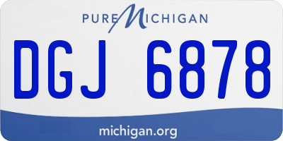 MI license plate DGJ6878