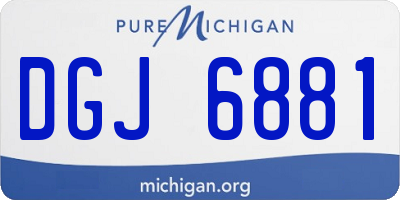 MI license plate DGJ6881