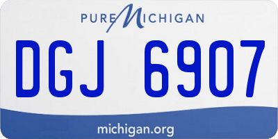 MI license plate DGJ6907