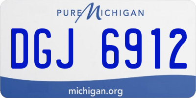 MI license plate DGJ6912