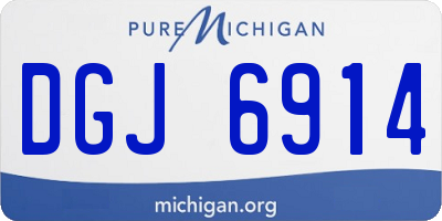 MI license plate DGJ6914