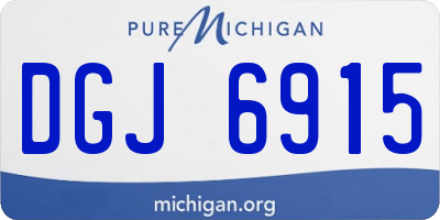 MI license plate DGJ6915