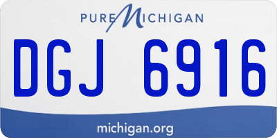 MI license plate DGJ6916