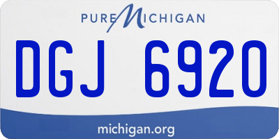 MI license plate DGJ6920