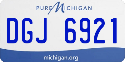 MI license plate DGJ6921