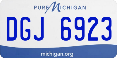 MI license plate DGJ6923