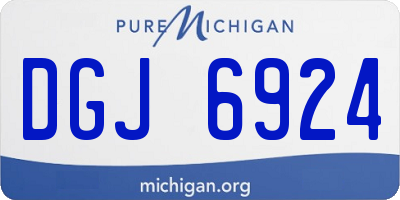 MI license plate DGJ6924