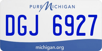 MI license plate DGJ6927