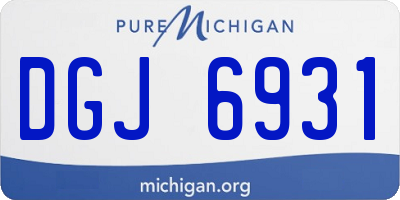 MI license plate DGJ6931