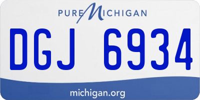 MI license plate DGJ6934
