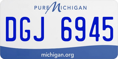 MI license plate DGJ6945