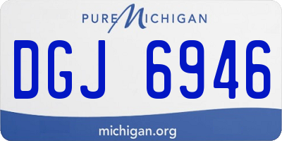 MI license plate DGJ6946