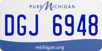 MI license plate DGJ6948