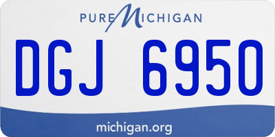 MI license plate DGJ6950