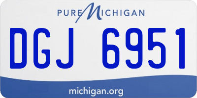 MI license plate DGJ6951
