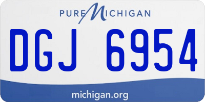 MI license plate DGJ6954