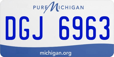 MI license plate DGJ6963