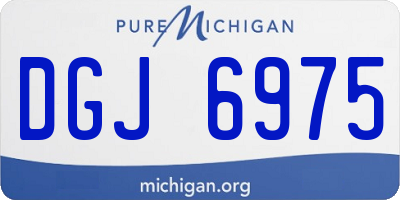 MI license plate DGJ6975