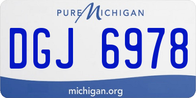 MI license plate DGJ6978