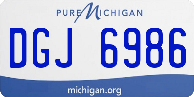 MI license plate DGJ6986