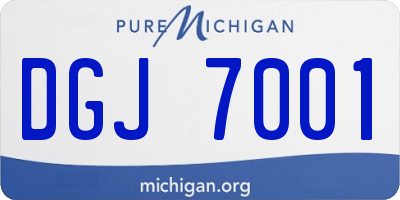 MI license plate DGJ7001