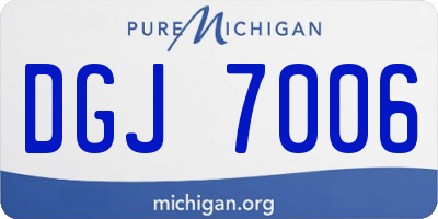 MI license plate DGJ7006