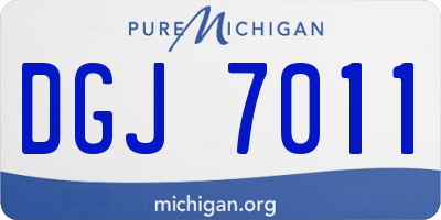 MI license plate DGJ7011