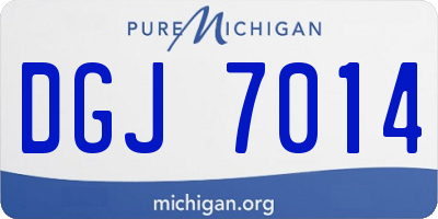 MI license plate DGJ7014