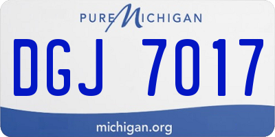 MI license plate DGJ7017
