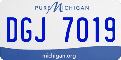 MI license plate DGJ7019