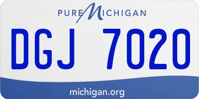 MI license plate DGJ7020