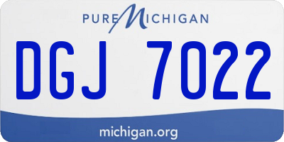 MI license plate DGJ7022