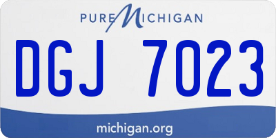MI license plate DGJ7023