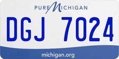 MI license plate DGJ7024