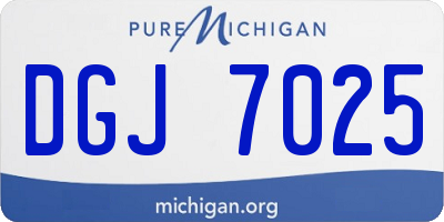 MI license plate DGJ7025