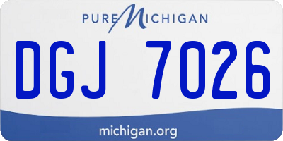MI license plate DGJ7026