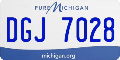MI license plate DGJ7028